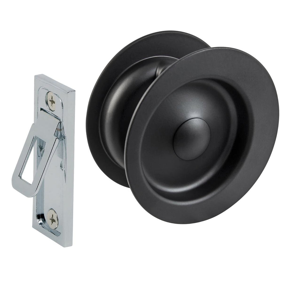Gainsborough Circular Passage Sliding Door Set - 54mm - Matt Black - Non-Locking - SuperSaverAU - view 1