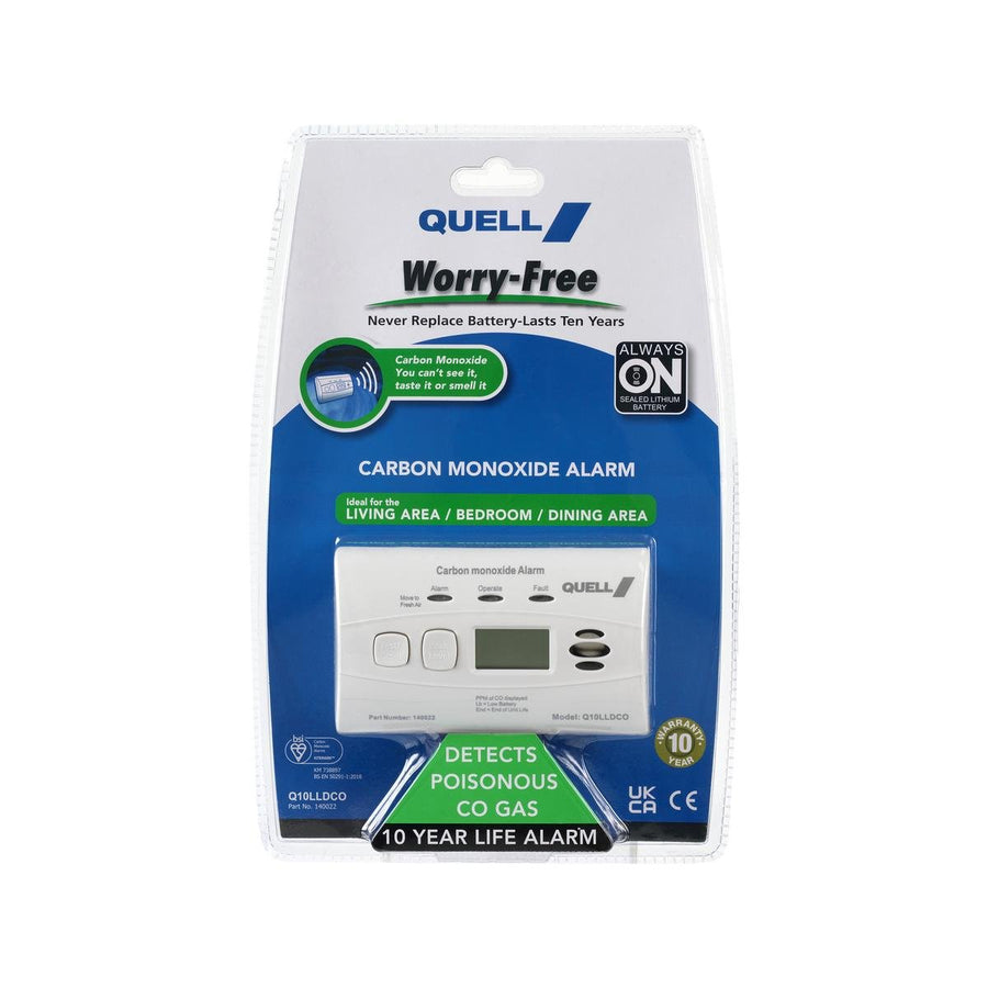 Quell Carbon Monoxide Alarm - 195mm x 290mm - White - 10 Year Battery - SuperSaverAU - view 1