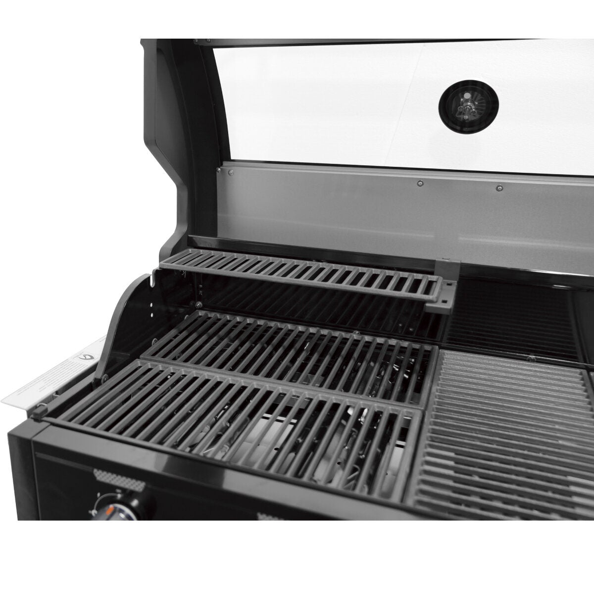 Artusi Halmo 4 Burner Built-In Gas Grill BBQ - Black with Anthracite Trim, Roasting Hood - ABIBBQ4