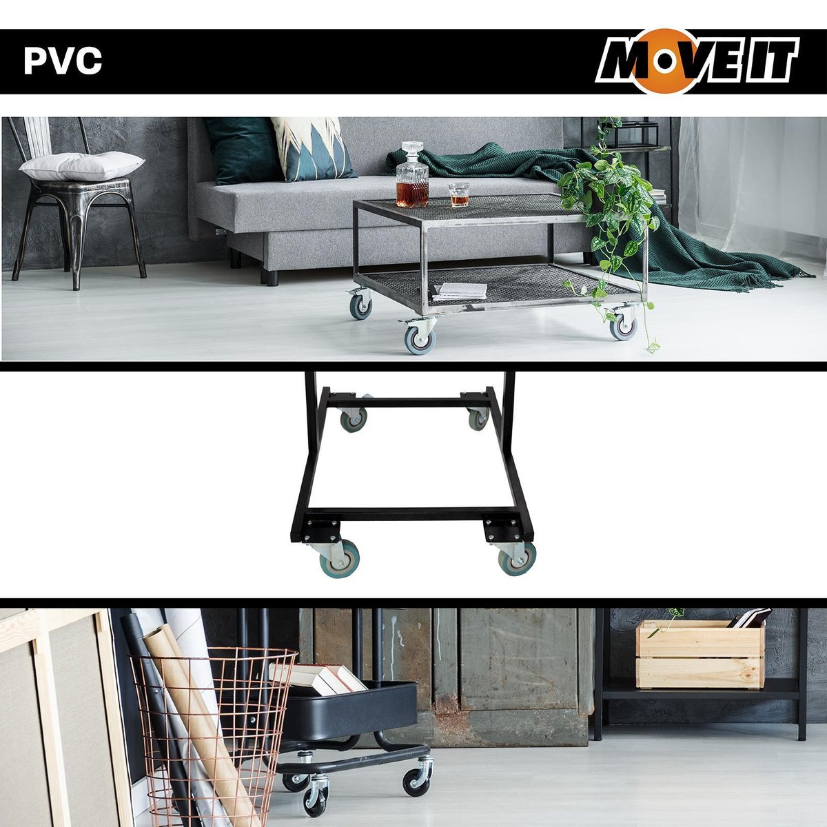 Move It 50mm Furniture Castor Pack - Nylon - 150kg Load - Durable - SuperSaverAU - view 3
