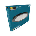 Brilliant Calle 30cm 24W Tri-Colour Black LED Oyster Ceiling Light Plug-In DIY Surface Mounted 22316/06
