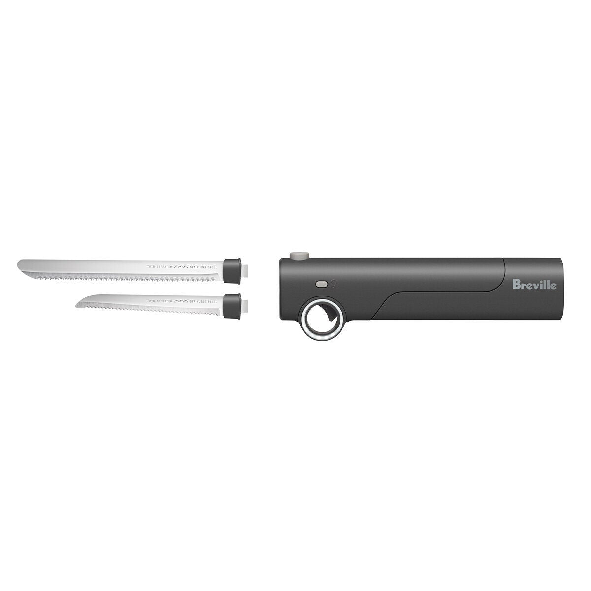 Breville Cordless Electric Knife - 18cm Carving and 13cm Slicing Blades - Rechargeable - LEK200GRY