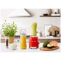 Smeg 50s Style Mini Personal Blender - Red - 300W Motor, 2 x 600ml Tritan Renew Bottles - PBF01RDAU