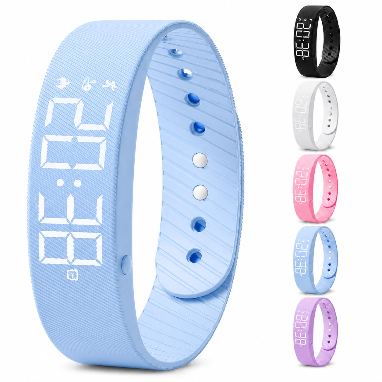 Silent Vibrating Alarm Wristband IP65 - Blue