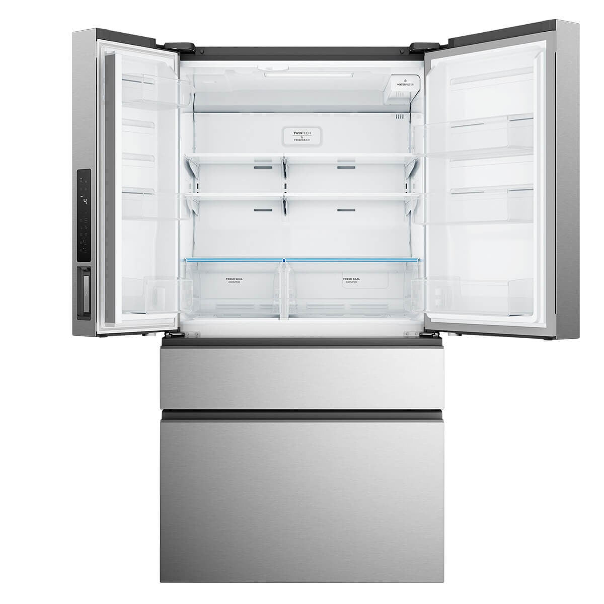 Westinghouse French Door Fridge - Stainless Steel, SnackZone, Hidden Water Dispenser, Icemaker - WHE6351SA