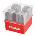 Trojan 36pc Letter Number Stamp Set - 130mm x 130mm x 100mm - Durable Stamps - SuperSaverAU - view 4