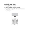 Surface Gard Chair Tips - 25mm - Plastic - Noise Reduction - 4 Pack - SuperSaverAU - view 3