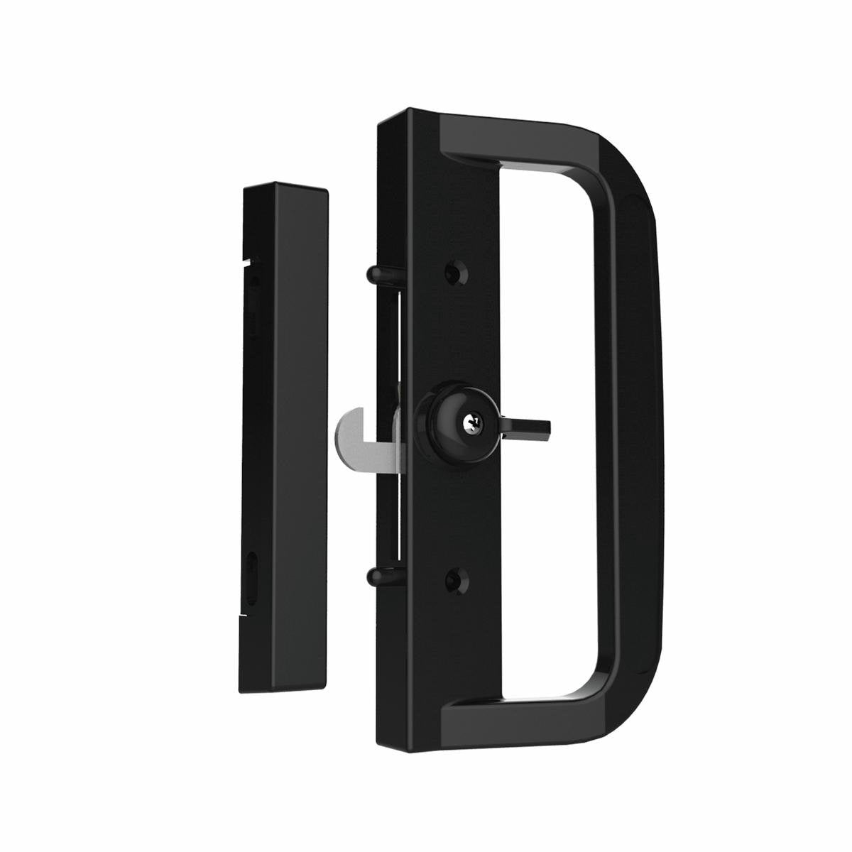Rolltrak Black Sliding Patio Door Lock - Zinc Alloy - Snib Lock - 79mm - SuperSaverAU - view 1