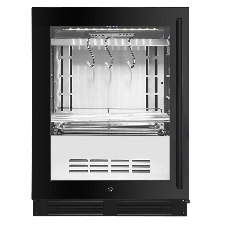 KingsBottle 98L Under Counter Steak and Meat Ager - Black, Left Hinge, Glass Door - KB50SA-FG-LHH