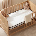 Cot Mattress 10cm Pocket Spring - White - 242 Individually Wrapped Springs, Tencel Knit Cover