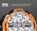 LED Driving Lights 7 Inch 2 Pack - Black with 3 Colour Rings - 15,366 Lumens, Built In DRL, IP68, Powder Coated Aluminiu