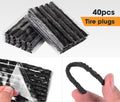 Tyre Puncture Repair Kit - 67 Piece - Tubeless Plug Kit, 0-50 PSI Gauge, Steel T Handle Tools and Carry Case for 4WD