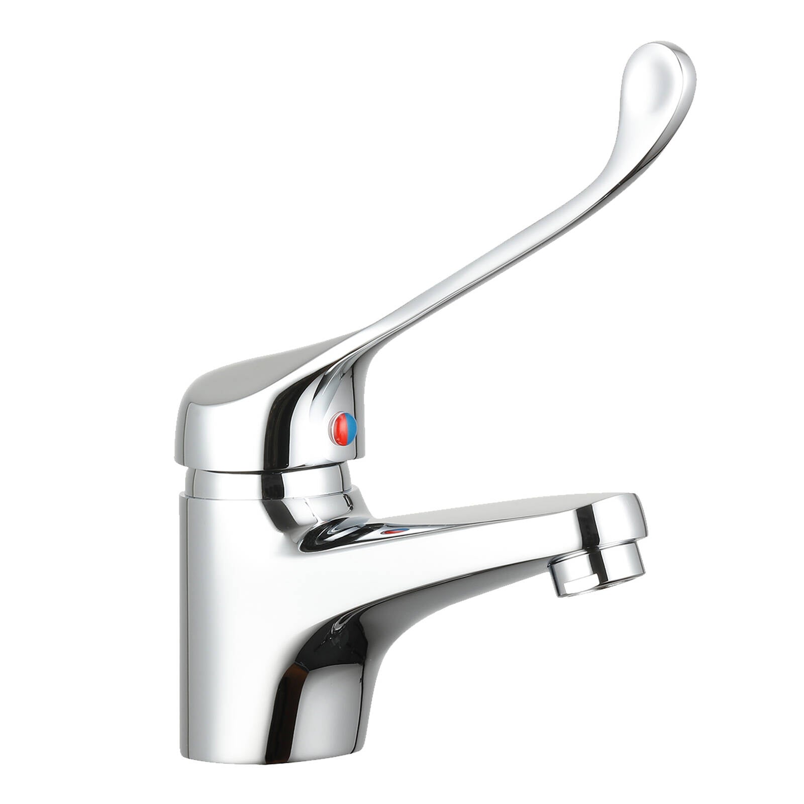 evekare Chrome Extended Wrist Lever Basin Mixer 7.5L/min WELS 4 Star