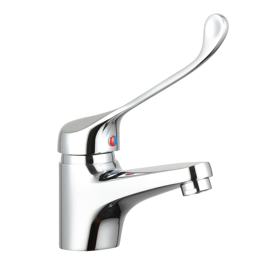 evekare Chrome Extended Wrist Lever Basin Mixer 7.5L/min WELS 4 Star