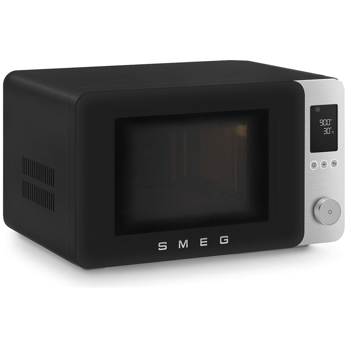 Smeg 27L Combi Microwave Oven 900W - Matte Black - Air Fry - 25 Auto Recipes - MOC02BLMAU