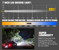 LED Driving Lights 7 Inch 2 Pack - Cool White - 13,226 Lumens Spot Beam, Adjustable Angle, DT Connectors, IP68