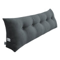 SOGA Dark Grey Polyester Bed Cushion - Removable Washable Cover - PILLOWFAB180GREY