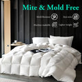 Goose Feather and Down Quilt 700GSM - Single - All Seasons Comforter, 10% Down 90% Feather, 100% Cotton Cover