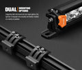 LED Light Bar 20 Inch Single Row - 100W 7551 Lumens - Spot Flood Combo, IP68, Die Cast Aluminium, Oslon LEDs