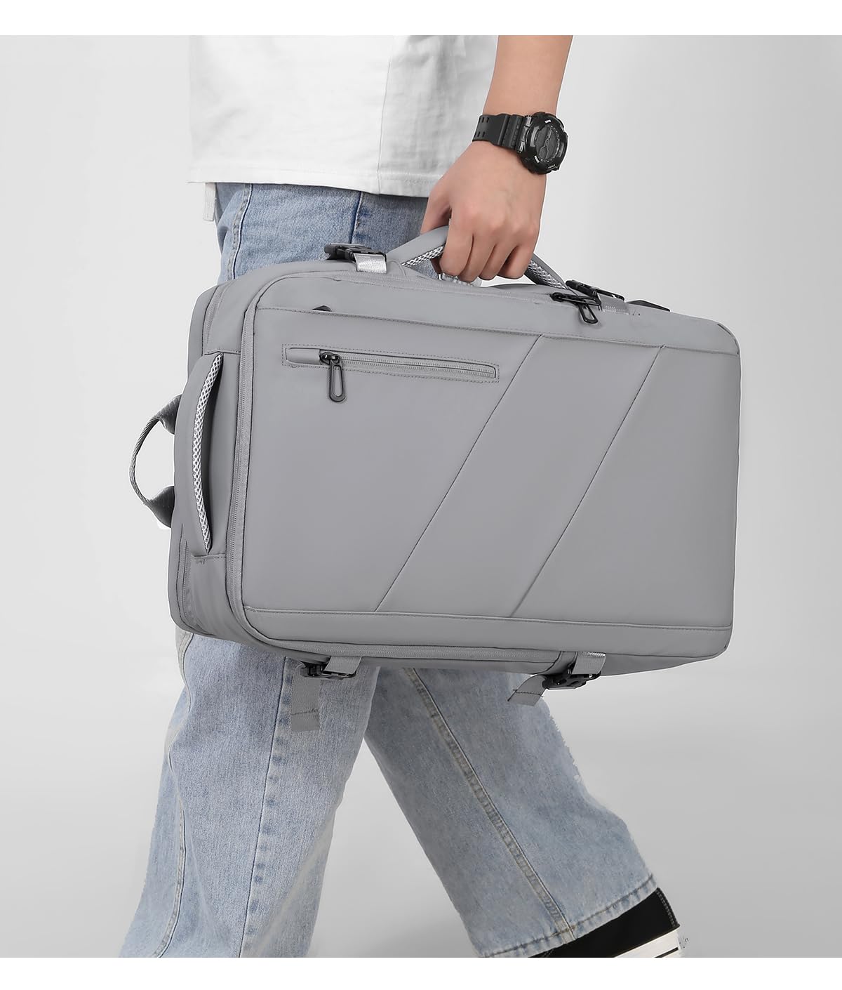 Travel Laptop Backpack 16" with USB Charging Port - Grey