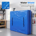 Mattress Bag for Moving and Storage - Double - 120gsm PE Tarp, 8 Heavy Duty Handles, Zip on Three Sides, Water Resistant