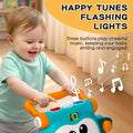 3-in-1 Baby Walker, Ride-On and Scooter - Blue - Music Activity Centre, 90 Degree Rotating Head