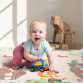Foldable Baby Play Mat 200 x 180cm - Woodland Bear - 1cm XPE Foam, Reversible, Travel Bag