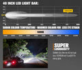 LED Light Bar 40 Inch Dual Row - 240W 18040 Lumens - Spot Flood Combo, IP68, Die Cast Aluminium, Oslon LEDs