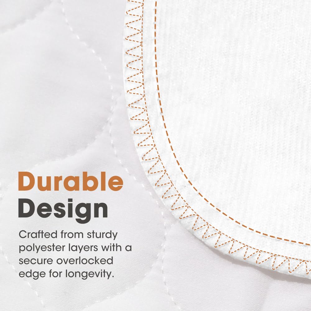 Reusable Waterproof Bed Pads 2 Pack - 91 x 86cm - Absorbs 2 Litres, Quilted Top, Machine Washable Incontinence Underpad