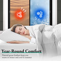 Goose Feather and Down Quilt 700GSM - Single - All Seasons Comforter, 10% Down 90% Feather, 100% Cotton Cover