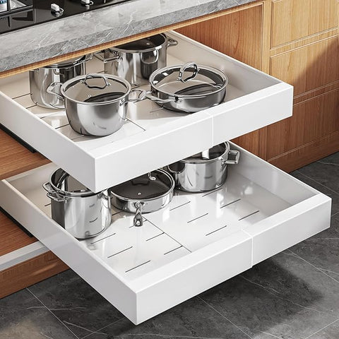 Expandable Pull-Out Cabinet Organiser 12-20" - 2 Pack