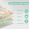 Foldable Baby Play Mat 200 x 180cm - Safari Animals - 1cm XPE Foam, Reversible, Travel Bag