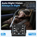Baby Car Mirror Camera - 4.3in 1080P HD - Infrared Night Vision, 150 Degree Wide Angle, 360 Rotation
