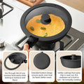 Detachable Handle Cookware Set 20 Piece - Black - Nonstick Granite Coating, PFOA and PFOS Free, Induction Ready