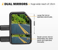 Towing Mirrors for Ford Ranger 2012-2022 - Pair - Extends 80mm, Plug and Play Wiring, Flat and Convex Glass, Aluminium