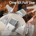 Dog Grooming Vacuum Kit 7 in 1 - White - 1.5L Dust Cup, 3 Suction Modes, 10kPa, Titanium Blades, Storage Tray