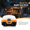 Rechargeable LED Camping Lights 4 Pack - Amber and White - IP66, 100 Hour Run Time, Magnetic Base, SOS Strobe, USB-C