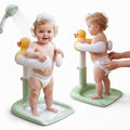 Baby Bath Shower Stand - Green - 9 Height Levels, Anti-Slip Base, Anti-Pinch Silicone