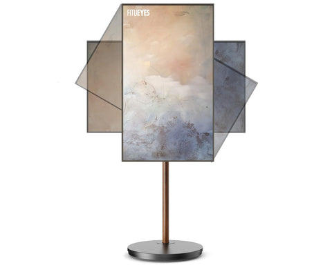 Rotating Rolling TV Stand for 24-48 Inch TVs - Black - Landscape to Portrait 90 Degree Turn, 15 Degree Tilt, Brake Knob