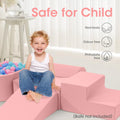 Soft Play Climb Set 5 Piece - Pink - Crawl and Climb Foam Blocks, Removable Washable Covers