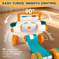 3-in-1 Baby Walker, Ride-On and Scooter - Blue - Music Activity Centre, 90 Degree Rotating Head