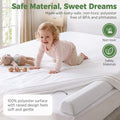 Toddler Bed Bumpers 2-Pack - White 132cm - Memory Foam, Non-Slip Base, Machine Washable Cover