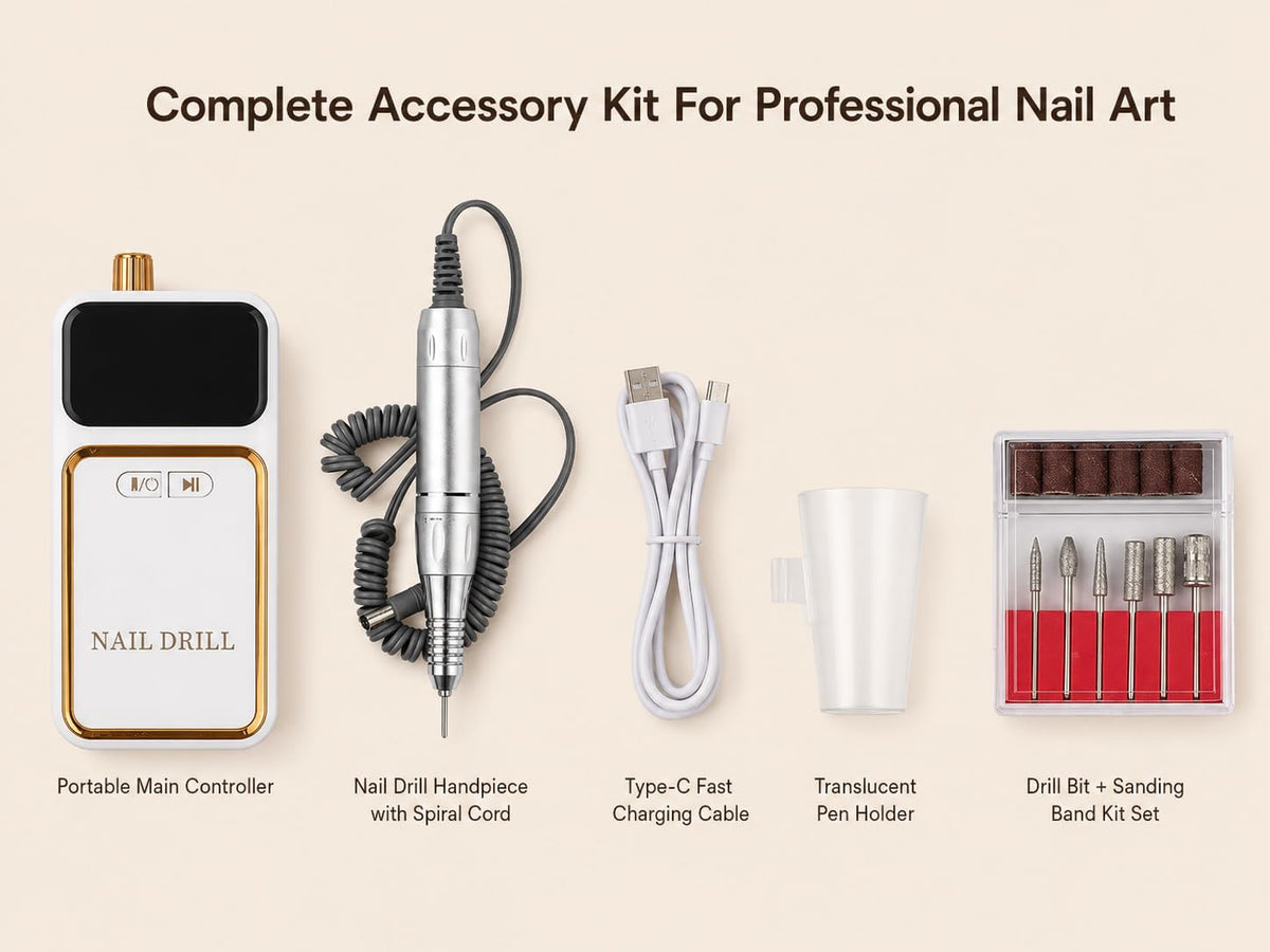 Portable Nail Drill 45,000 RPM - Manicure and Pedicure