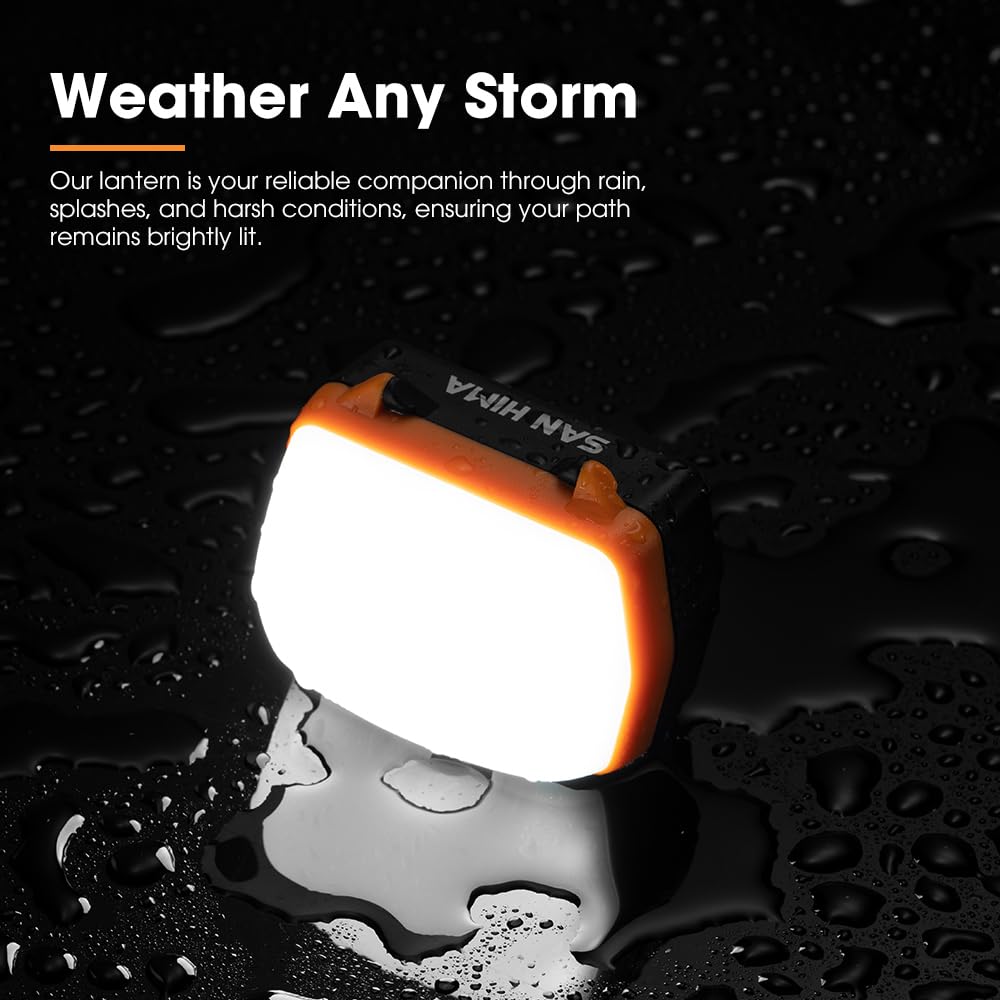 Rechargeable LED Camping Lights 4 Pack - Amber and White - IP66, 100 Hour Run Time, Magnetic Base, SOS Strobe, USB-C
