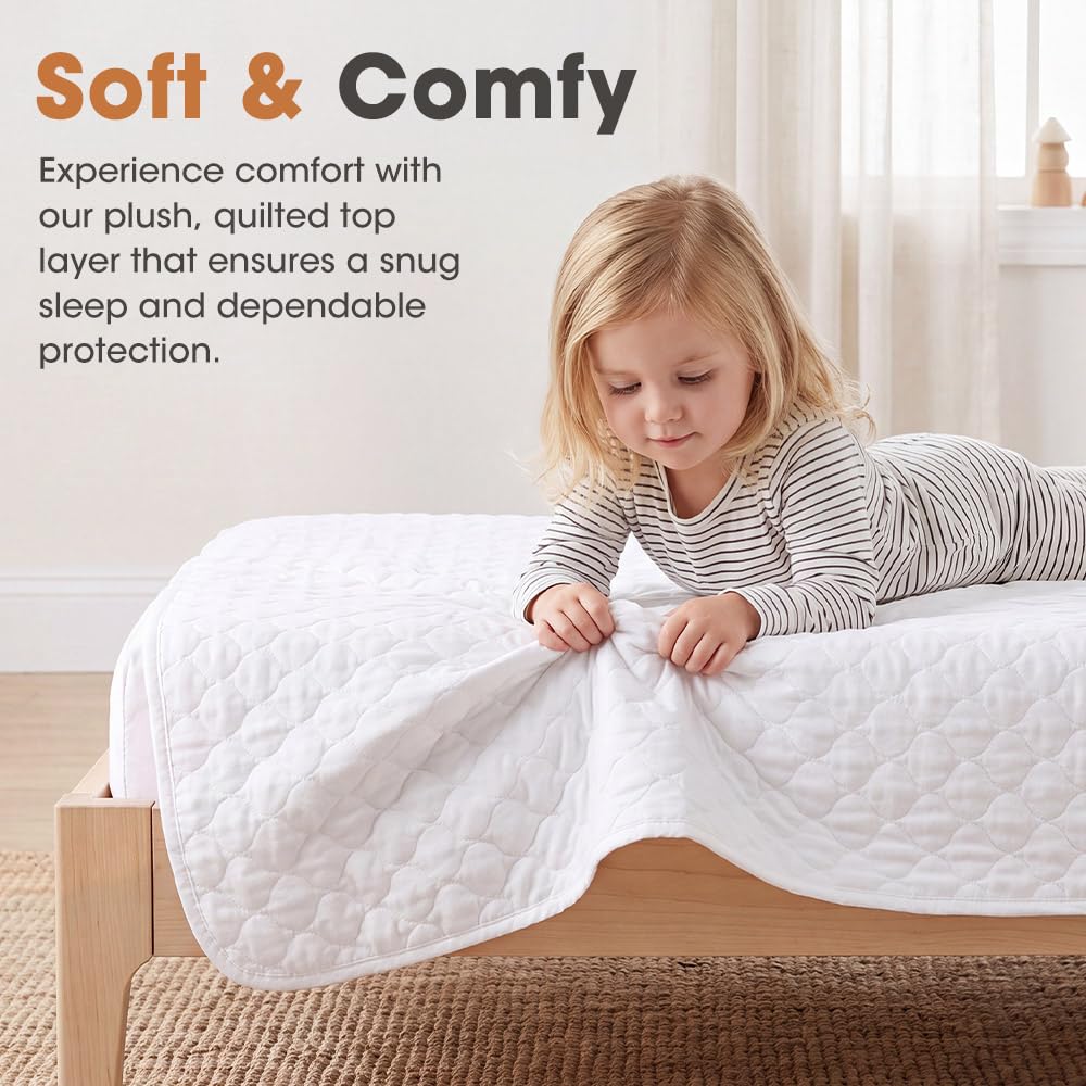 Reusable Waterproof Bed Pads 2 Pack - 91 x 86cm - Absorbs 2 Litres, Quilted Top, Machine Washable Incontinence Underpad