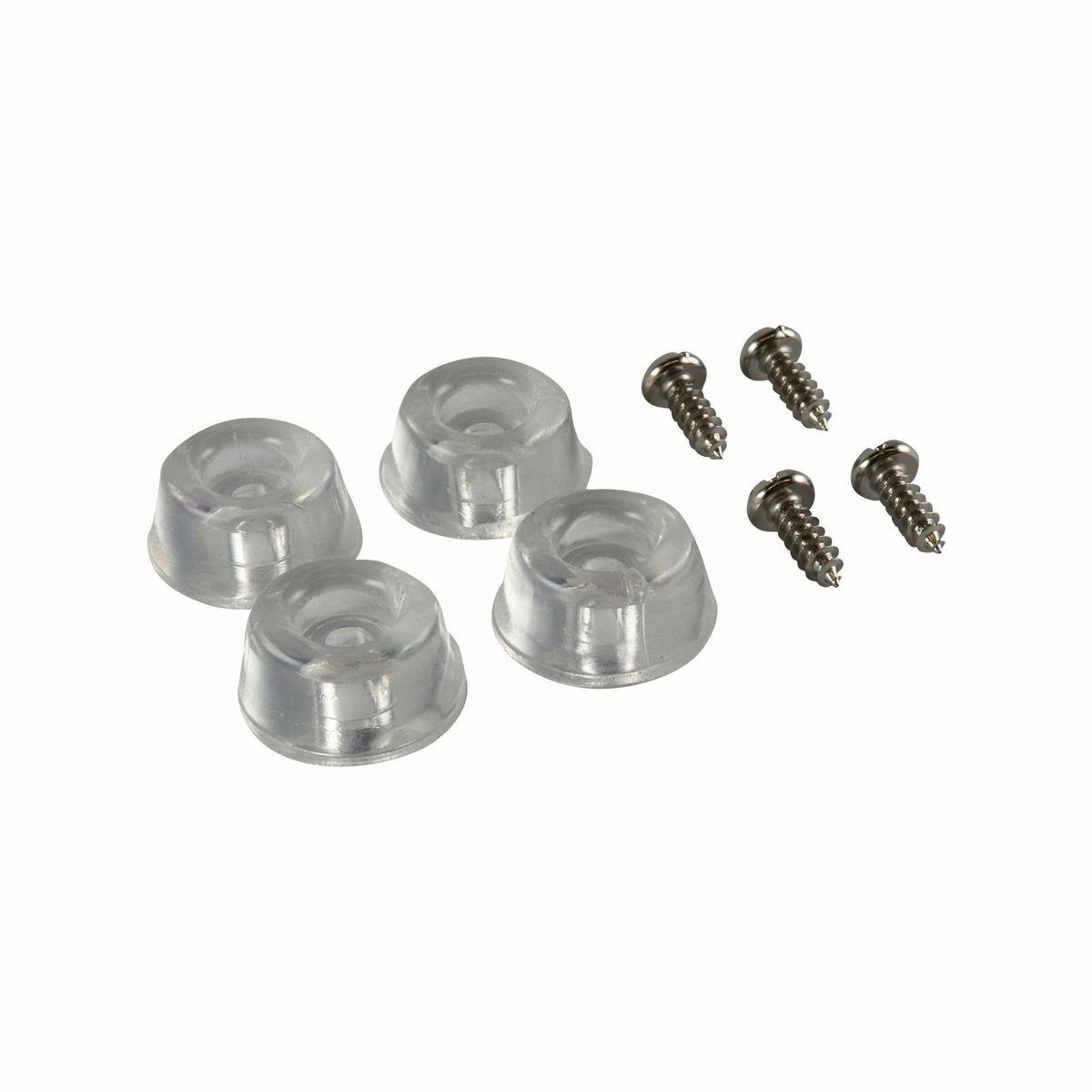 Surface Gard Screw In Bumpers - 22mm - Vinyl - Transparent - 4 Pack - SuperSaverAU - view 1