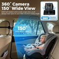 Baby Car Mirror Camera - 4.3in 1080P HD - Infrared Night Vision, 150 Degree Wide Angle, 360 Rotation