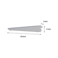 Flexi Storage 270mm White Double Slot Bracket Steel Durable Support - SuperSaverAU - view 4