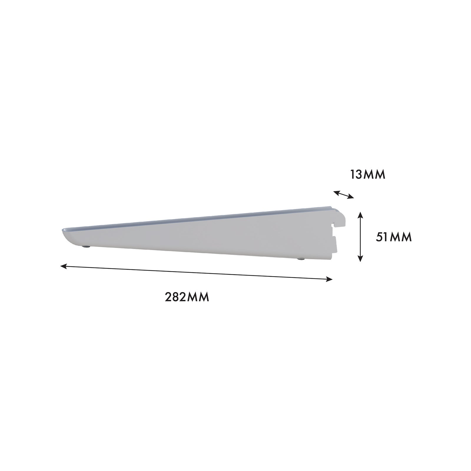 Flexi Storage Home Solutions 270mm White Double Slot Bracket Steel 40kg