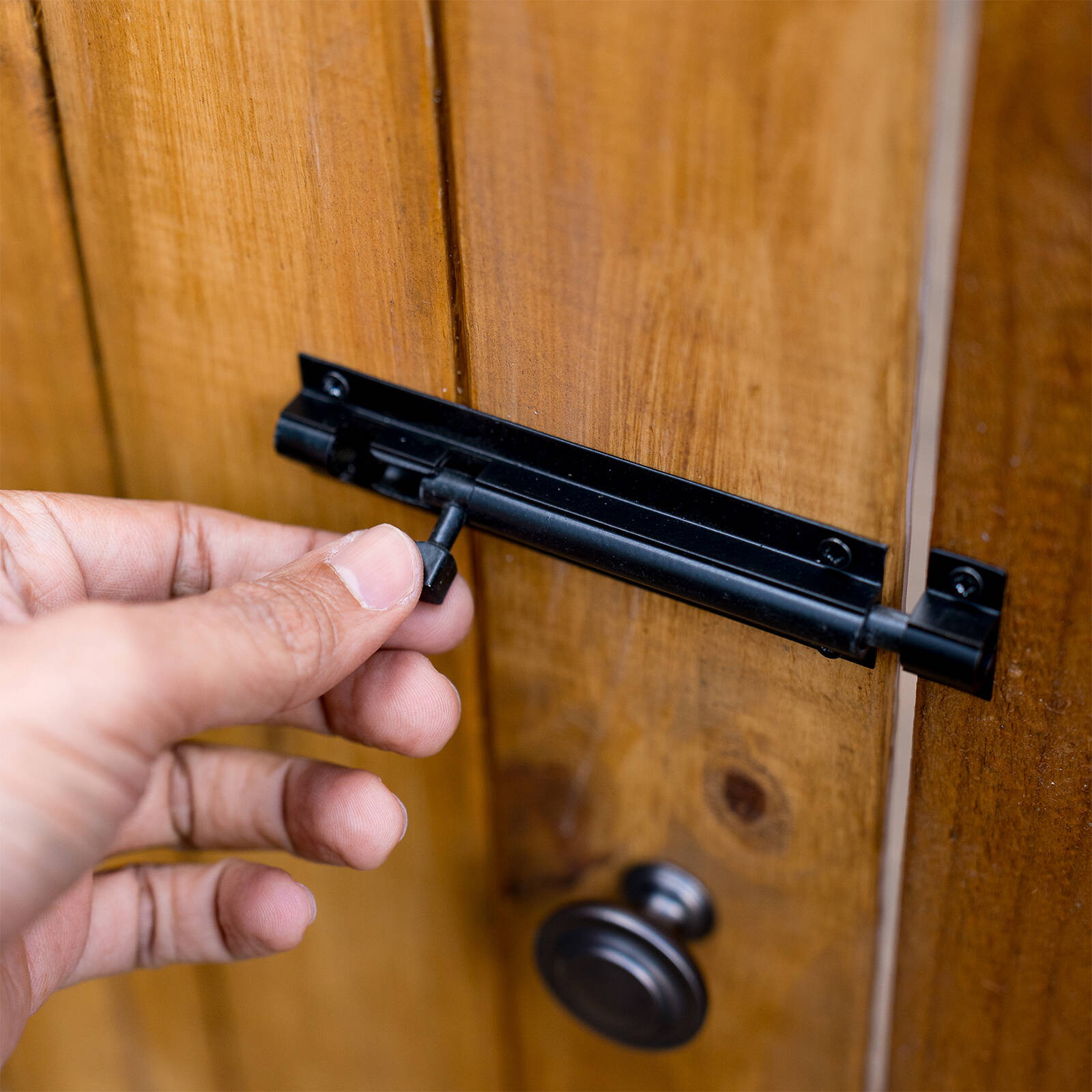 Taskmaster 100mm Matte Black Solid Brass Barrel Bolt